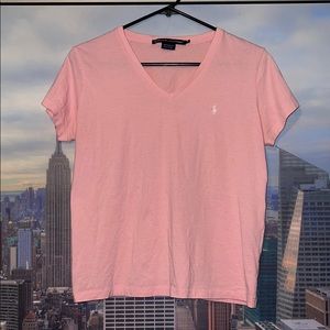 Ralph Lauren Pink V Neck T-Shirt